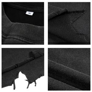 Camisetas TKAN693D Personalizadas Unisex, Estilo Crop Desgastado, Camisetas Blancas para Hombre, Ropa Urbana Holgada, Informal, Gruesa, 100% Algodón - Product Image 2