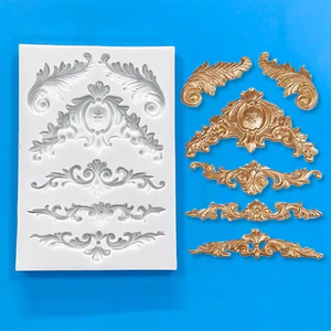 केक उपकरण केक सजावट उपकरण विंटेज राहत सिलिकॉन मोल्ड - Product Image 1