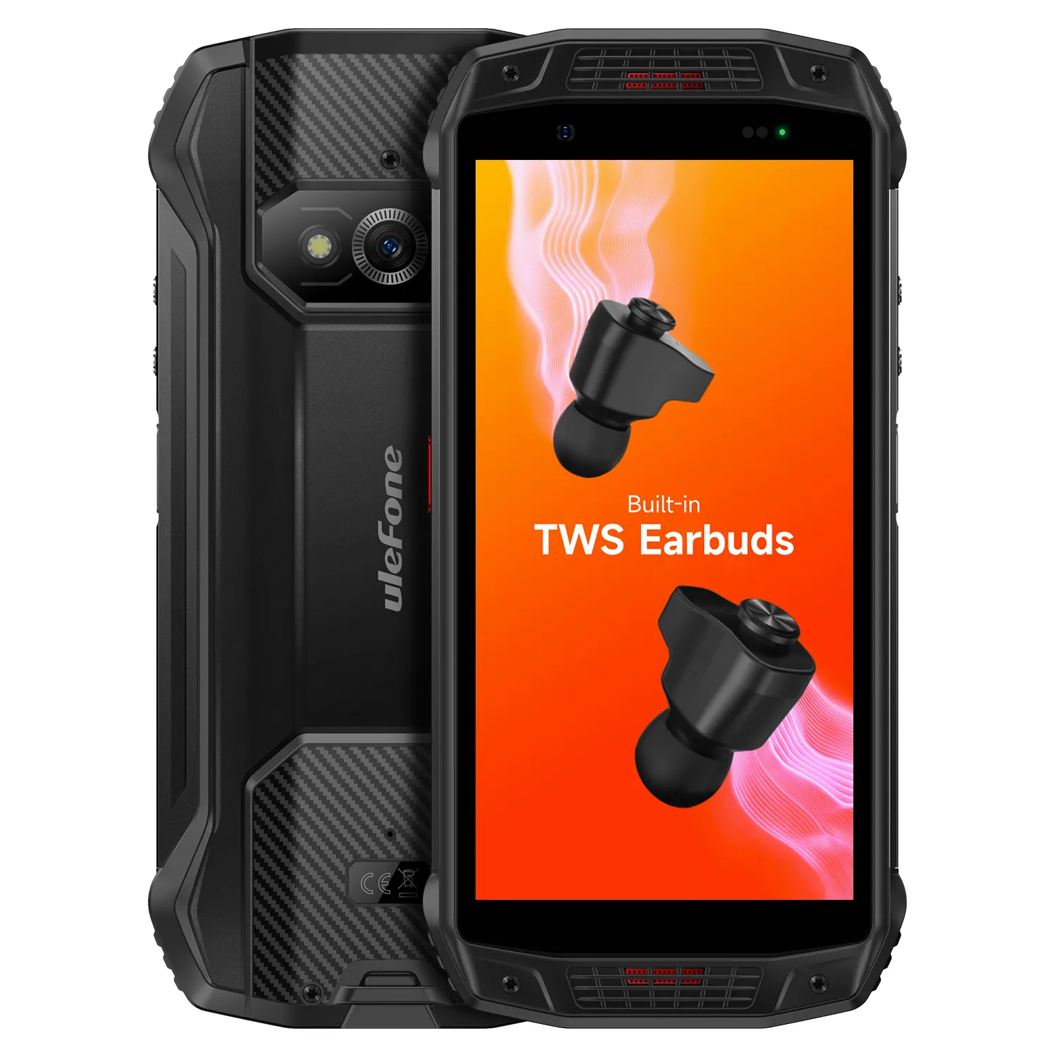 New Arrival Android 12 Ulefone Armor 15 Mobile Phone Rugged Built-inTWS Earbuds Waterproof Phone 6600mAh 128GB NFC 5G