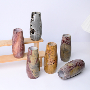 Nuevo Jarrón de <span class=keywords><strong>Cristal</strong></span> de Jaspe Natural Tallado y Pulido, <span class=keywords><strong>para</strong></span> Decoración - Product Image 3