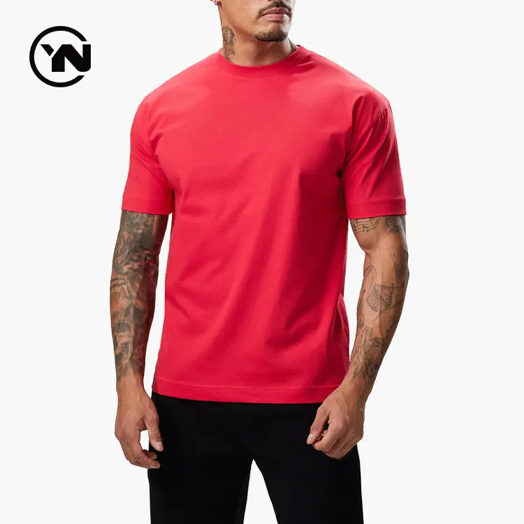 Camiseta esportiva personalizada para academia de jogging 60 algodão 40 poliéster em branco, camiseta esportiva atlética macia, camiseta masculina lisa de grandes dimensões