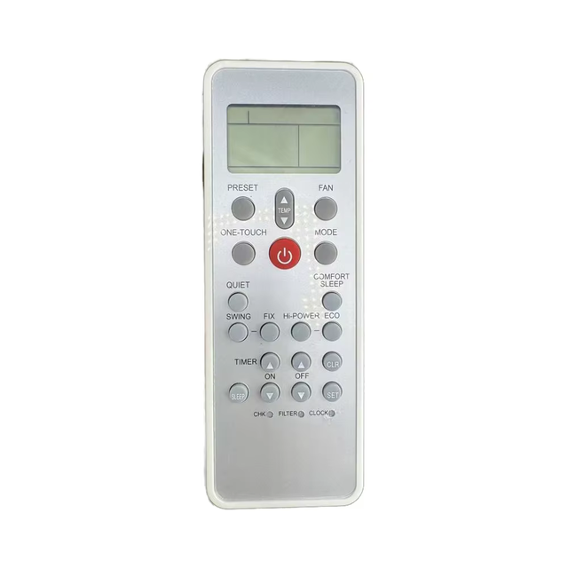 Hongkema Universal Smart Air Conditioner Remote Control Single Serve Fixed Code 10-15m White LCD ABS Material 4 Buttons AAA