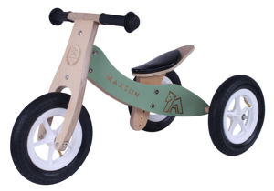 Vélo d'équilibre en <span class=keywords><strong>bois</strong></span> 9 pouces 2-en-1 Vélo d'équilibre <span class=keywords><strong>Tricycle</strong></span> en <span class=keywords><strong>bois</strong></span> multifonction - Product Image 5