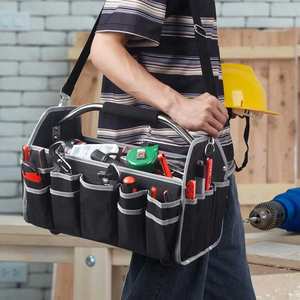 Organisateur de rangement pour outils de detailing automobile professionnel, pliable, multi-poches, portable, de haute qualité, robuste, sac à outils pour électricien - Product Image 1