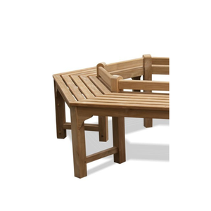 Banco Cuadrado Moderno de Teca con Respaldo, Muebles Duraderos de Madera Sólida para Patio y Parque - Product Image 6