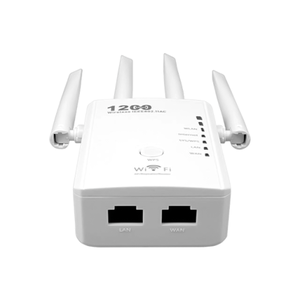 Répéteur <span class=keywords><strong>WiFi</strong></span> <span class=keywords><strong>avec</strong></span> extension de <span class=keywords><strong>port</strong></span>ée réseau longue distance 1200 Mbps, répéteur <span class=keywords><strong>WiFi</strong></span> 5 sans fil <span class=keywords><strong>avec</strong></span> deux ports <span class=keywords><strong>Ethernet</strong></span> 100M - Product Image 6