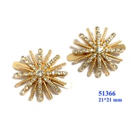 Clips de chaussures amovibles en métal en forme de fleur pour femmes, boucles de chaussures en cristal
