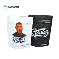 Fabricants Marque Logo Popcorn Gummy Holographique 7g Stockage PE scellé Étanche 3.5g Mylar Pochette