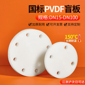 Bride aveugle en PVDF DN15-DN100, raccord de tuyauterie chimique circulaire poli, résistant aux hautes températures et à la corrosion - Product Image 5