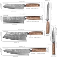 Dövme çekiç desenleri, 12 takım japon mutfak bıçakları, Oxford bez çantalar ve alman paslanmaz çelik restoran bıçakları