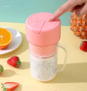 Mini taşınabilir sıkacakları elektrikli mikser meyve Smoothie blenderı makine için mutfak robotu yapımcısı suyu sıkacağı silikon saman
