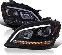 Phares LED modifiés pour Mercedes-Benz ML350 W164 2009-2012, phares LED DRL, clignotants, feux de route 12V