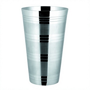 METAL SILVER TOUCH BEER <b>GLASS</b> <b>STAINLESS</b> STEEL Vacuum Insulated <b>Glass</b> Spray Beer Mug with Built-In Corkscrew Cocktail <b>Glasses</b> - Product Image 1