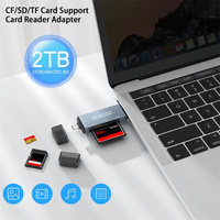 Lecteur de carte OTG USB Type C haute vitesse 3 en 1 lecteur de carte à puce mémoire TF CF MS adaptateur de carte Flash Compact pour ordinateurs portables