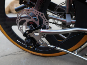 Vélo pliable 20 pouces entièrement en titane avec freins à disque et jeu de <span class=keywords><strong>roues</strong></span> en carbone, 11 vitesses - Product Image 5