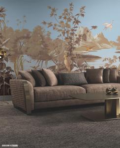 Carta da Parati Murale 3D Personalizzata con Motivi Naturali, Dipinta a Mano con Foglie Botaniche, Fiori e Uccelli, Adesivo Murale Decorativo - Product Image 3