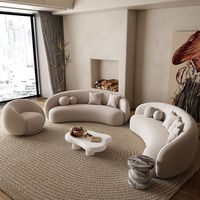 Weißer Freizeitsessel samtcouch elegante minimalistische moderne Wohnzimmersofas