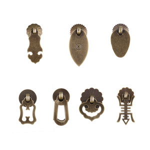 Poignée de tiroir Dingcheng à trou unique, couleur bronze antique, pour boîte à bijoux, anneau de tirage pour porte de placard - Product Image 2
