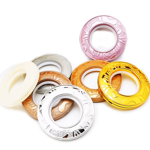 Anneaux de <span class=keywords><strong>rideau</strong></span> en plastique ABS multicolores, diamètre 55 mm, design contemporain, ajustement universel pour tringles à rideaux - Product Image 1