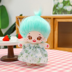 Ropa <span class=keywords><strong>Kawaii</strong></span> personalizada de 8 pulgadas, muñecos de peluche de algodón suave orgánico, juguete relleno de algodón PP hecho a mano para <span class=keywords><strong>niñas</strong></span> - Product Image 4