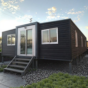 Casa Container di Lusso Espandibile da 20ft, 30ft, 40ft con Bagno <span class=keywords><strong>Nero</strong></span> e <span class=keywords><strong>Soggiorno</strong></span>, Design Prefabbricato Pieghevole per Abitazioni - Product Image 1