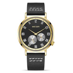 Montre pour homme, polyvalente, minimaliste, étanche, luminescente dans le noir, en cuir véritable, style sportif et professionnel, quartz - Product Image 4