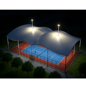 Les fabricants fournissent des tentes de terrain de basket-ball en structure acier, des tentes de terrain de padel avec toit en membrane tendue en PVDF imperméable. - Product Image 3