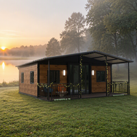 Maison conteneur extensible à double aile 20FT/40FT, pliable, de luxe, portable et moderne avec salon et cuisine