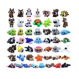 Figurines d'animaux miniatures colorées imprimées en 3D 2026 – Adorables modèles d'animaux simulés pour la décoration de la maison et du bureau - Product Image 1