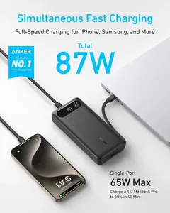 Banco de Energía Anker de 20000 mAh y 87 W Máx. con Cable USB-C Integrado, Pantalla Digital Inteligente, Carga Rápida, Cargador Portátil para Laptop y <span class=keywords><strong>MacBook</strong></span> - Product Image 3