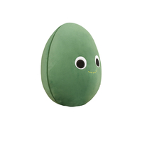 En gros, Peluche d'avocat verte mignonne à moitié fendue avec grands yeux, coussin géant doux en forme de plante
