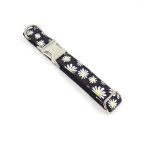Collier pour animaux de compagnie tendance 2026, imprimé marguerite, réglable, mignon, pour chien et chat, avec boucle métallique durable