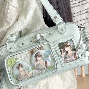 กระเป๋าสะพายไหล่ลายการ์ตูนน่ารักสไตล์โลลิต้าแบบใสสองชั้น รุ่น Custom Star Accent Kawaii School Anime Lolita Ita Bag - Product Image 4
