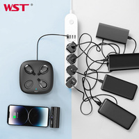 Banque d'alimentation portable WST avec écran LED numérique, charge rapide PD, 5000 mAh, mini station d'accueil avec prise