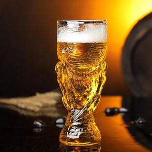 Zogifts creativo coppa del mondo di calcio forte dio grande capacità birra vetro borosilicato bottiglia di acqua Pong coppe Hexag - Product Image 2