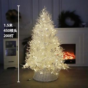 Pure PE Dead Branch <b>Tree</b> Flocked Christmas <b>Tree</b> With Built In <b>Lights</b> Snowy Elf Full PE Snow Falling <b>Tree</b> Without Fence - Product Image 4