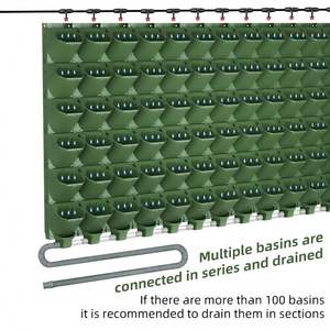 Juego completo de macetas de plástico de pared de jardín vertical de autorriego Naturix para un <span class=keywords><strong>metro</strong></span> cuadrado para uso doméstico al aire libre o centro comercial - Product Image 2