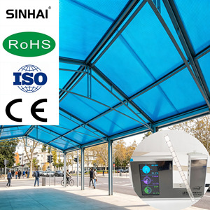 Lámina de Policarbonato Hueca con Tinte Bronceado Impermeable, Barrera Acústica, Resistente a Impactos, <span class=keywords><strong>Placa</strong></span> de <span class=keywords><strong>PC</strong></span> Multicapa para Cercas de Balcón - Product Image 4