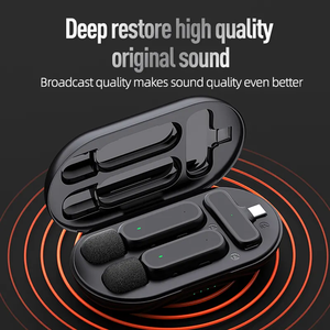 Gran oferta portátil Mini K61 K60 micrófono Lavalier Construcción de Metal Audio Video Cancelación de ruido registro Plug Play inalámbrico - Product Image 2