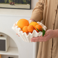 Corbeille à fruits en céramique, plateau de rangement pour le salon, table basse, collations, bonbons, style moderne et minimaliste pur