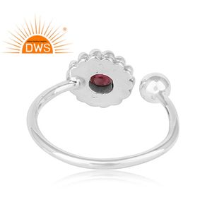 Anillo apilable de piedras preciosas de turmalina rosa de Plata de Ley 925 oxidada, joyería personalizada para mujer, regalo para ella - Product Image 3