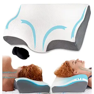 Amazon hot selling comfortable anit-snoring Cervical memory foam pillow