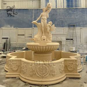 Esculturas decorativas para exteriores grandes talladas en piedra blanca Dios griego Poseidón Cascada Fuentes Mármol Fuente <span class=keywords><strong>Trevi</strong></span> - Product Image 3