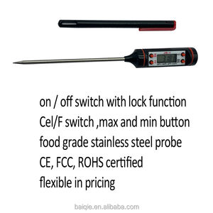 مقياس حرارة رقمي للمطبخ بشاشة LCD، مصنوع من البلاستيك، لقياس درجة حرارة الحليب الفوري، مسبار طهي من الفولاذ المقاوم للصدأ - Product Image 6