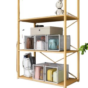 Paquete de 12 Cajas de Almacenamiento de Zapatos, Organizador de Zapatos Apilable de Plástico Transparente para Armario, Contenedores Plegables para Zapatos - Product Image 5