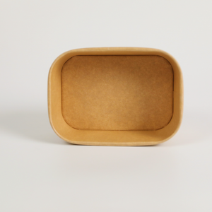 وعاء سلطة من ورق الكرافت بني مستطيلة للاستعمال مرة واحدة ، وعاء آيس كريم من ورق الكرافت 16 أونصة ، وعاء من ورق الكرافت مربع مع غطاء - Product Image 3