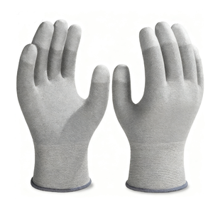 Karbon Fiber Kaplamalı Parmak Anti-Statik Eldivenler <span class=keywords><strong>PU</strong></span> Nefes Alabilen İnce Stil Hafif ve Nefes Alabilen İş Eldivenleri - Product Image 1