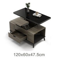 Table basse relevable multifonctionnelle avec rangement et hauteur réglable pour salon