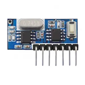 DC 3.3V to 5V 433Mhz Learning code 1527 / 2262 decoding chip 4-CH Wireless Receiving Module Heterodyne Receiver RX480E