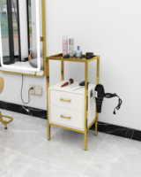 Wallybeauty Meubles en métal pour salon de coiffure, outils de beauté, armoire, chariot de salon